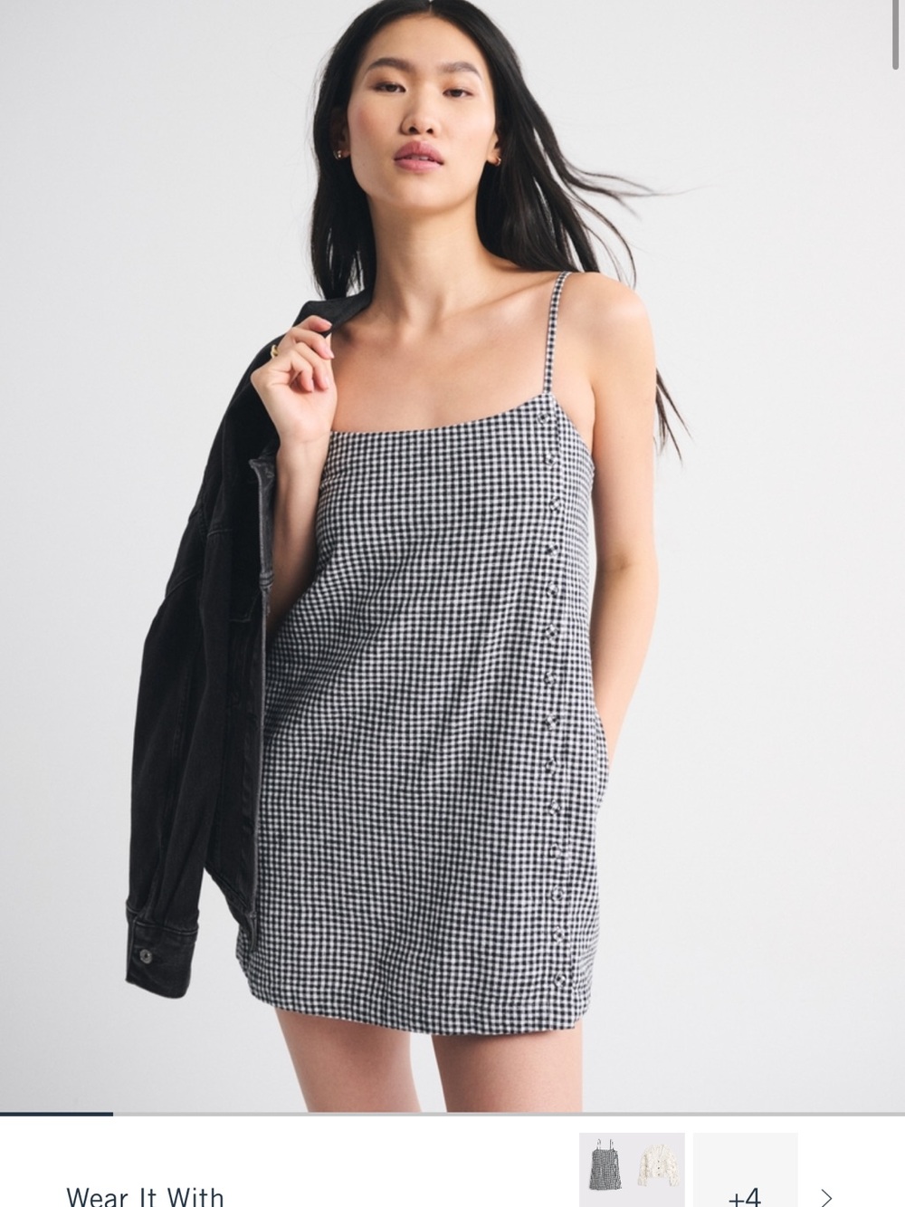 Abercrombie Linen Blend Button Skort